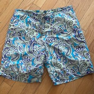 Etro Mens Floral-Print Swim Trunks Shorts Size XXL (*M )
